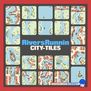 Rivers Runnin' Tile Pack (Default style expansion – 21 modular tiles)