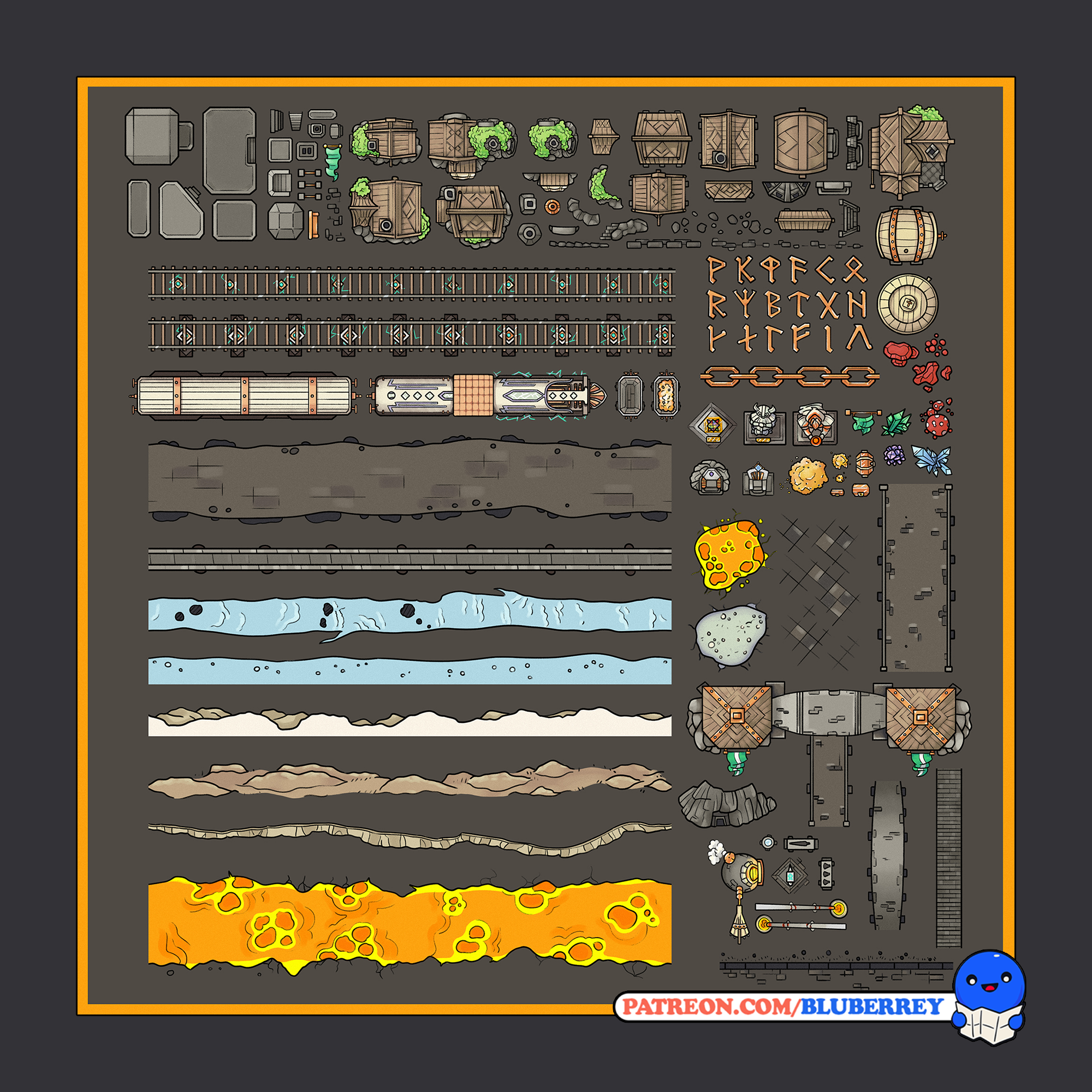 Dwarven Asset Pack | Nr.2 | (100 assets, 17 paths)