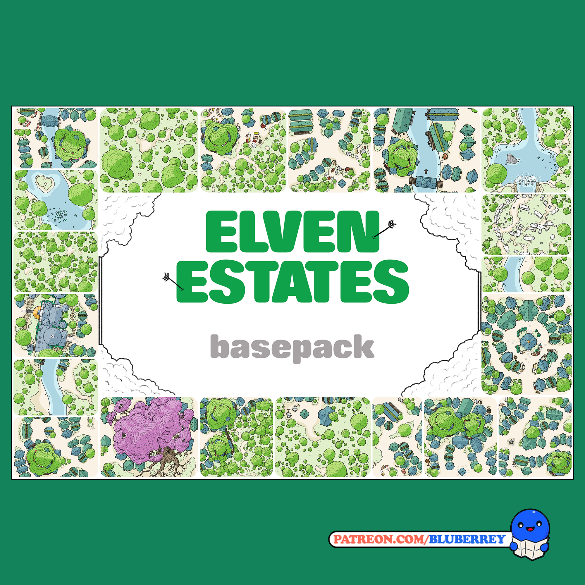 Elven Tile Pack (20 modular tiles)
