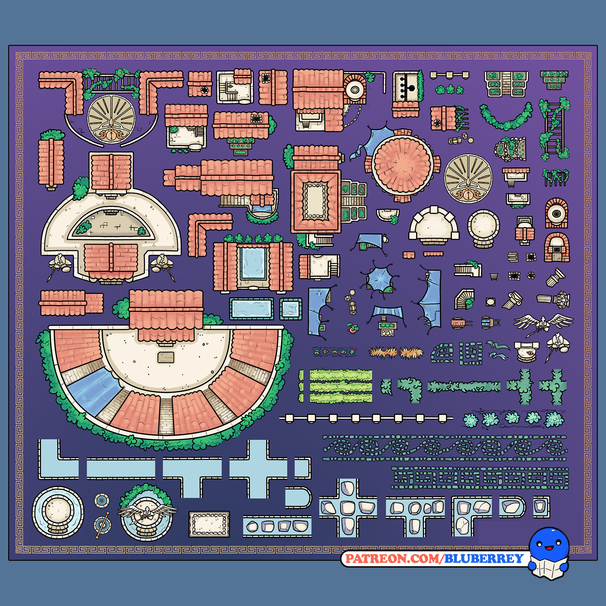 Hellas (Greek Themed) Asset Pack | NR.2 | (90 assets, 7 paths)